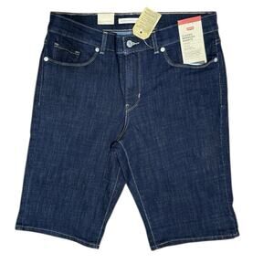 Levi’s Women’s Classic Denim Bermuda Jean Shorts Size 29 Dark Wash